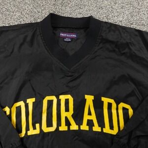 VTG Colorado Jacket Mens M Black Fruit Of The Loom Pullover Windbreaker Coat 90s